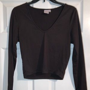 long sleeve crop shirt